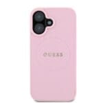 Guess PU Grained Classic Logo MagSafe Pink Kryt iPhone 16