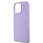 Guess PU Grained Classic Logo MagSafe Purple Kryt iPhone 16 Pro Max