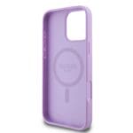 Guess PU Grained Classic Logo MagSafe Purple Kryt iPhone 16 Pro Max