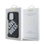 Guess PU Leather 4G Big Love Logo MagSafe Black Kryt iPhone 16 Pro Max