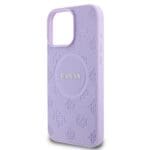 Guess Saffiano Peony Stamp MagSafe Purple Kryt iPhone 16 Pro Max