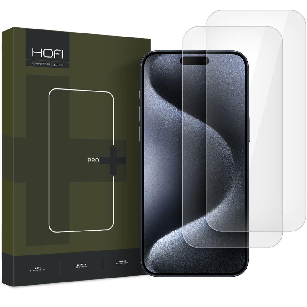 Hofi Glass Pro+ 2-Pack Clear iPhone 16 Pro Max