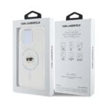 Karl Lagerfeld IML Karl Head Metal Frame MagSafe Transparent Kryt iPhone 16 Pro