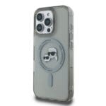 Karl Lagerfeld IML K&CH Heads Metal Frame MagSafe Black Kryt iPhone 16 Pro
