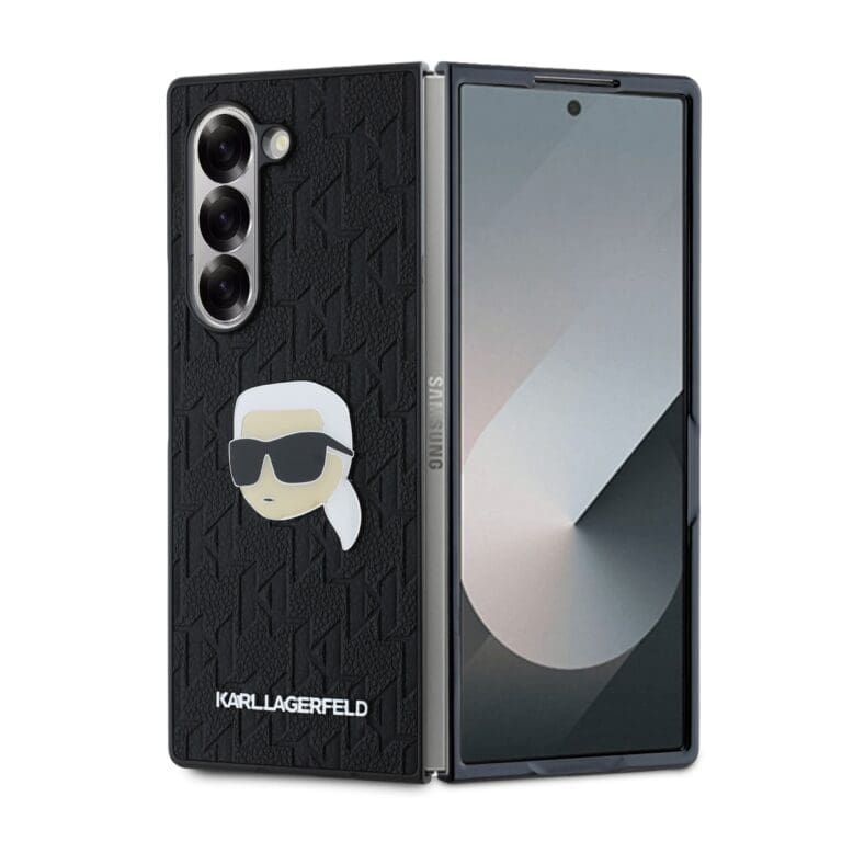 Karl Lagerfeld PU Saffiano Monogram Karl Head Black Kryt Samsung Galaxy Z Fold 6