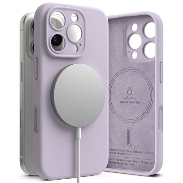 Ringke Silicone Magnetic MagSafe Light Purple Kryt iPhone 16 Pro