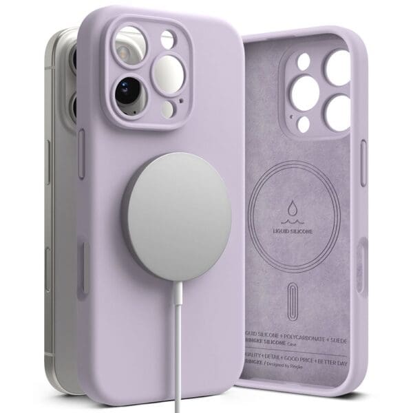 Ringke Silicone Magnetic MagSafe Light Purple Kryt iPhone 16 Pro Max