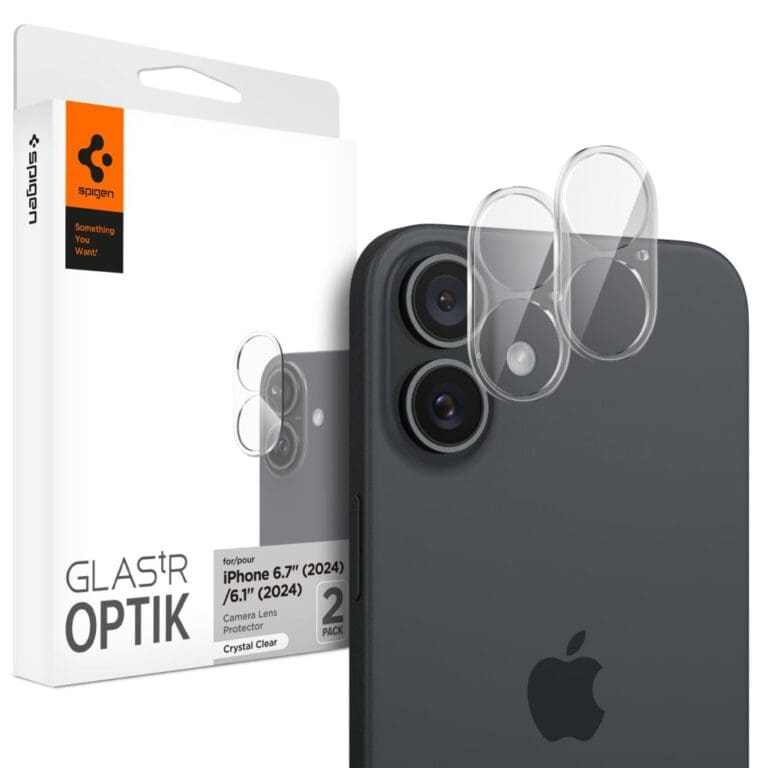 Spigen Optik Glas.Tr Camera Protector 2-Pack Crystal Clear iPhone 16/16 Plus