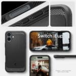 Spigen Rugged Armor Mag MagSafe Matte Black Kryt iPhone 16 Plus