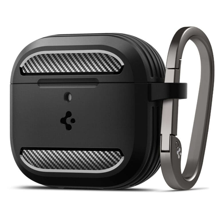 Spigen Rugged Armor Matte Black Kryt AirPods 4