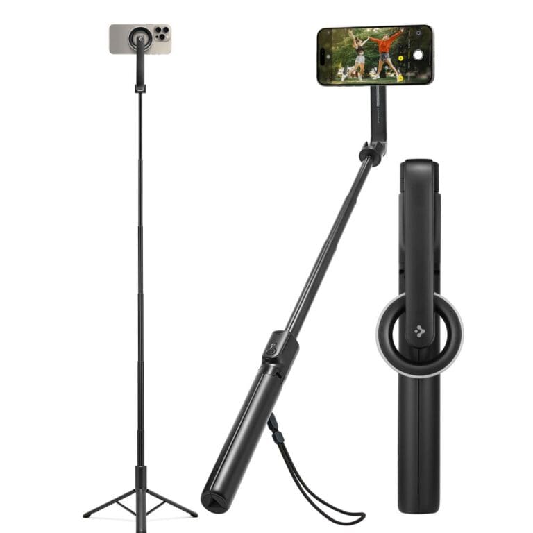 Spigen S580W MagSafe Bluetooth Selfie Stick Long Tripod Black