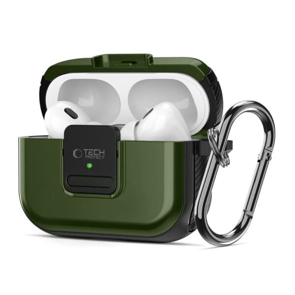 Tech-Protect Defender Hook MagSafe Olive Green Kryt AirPods Pro 2