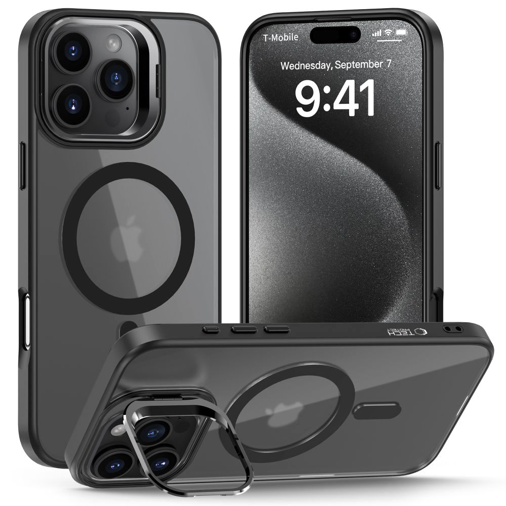 Tech-Protect Magstand MagSafe Matte Black Kryt iPhone 15 Pro