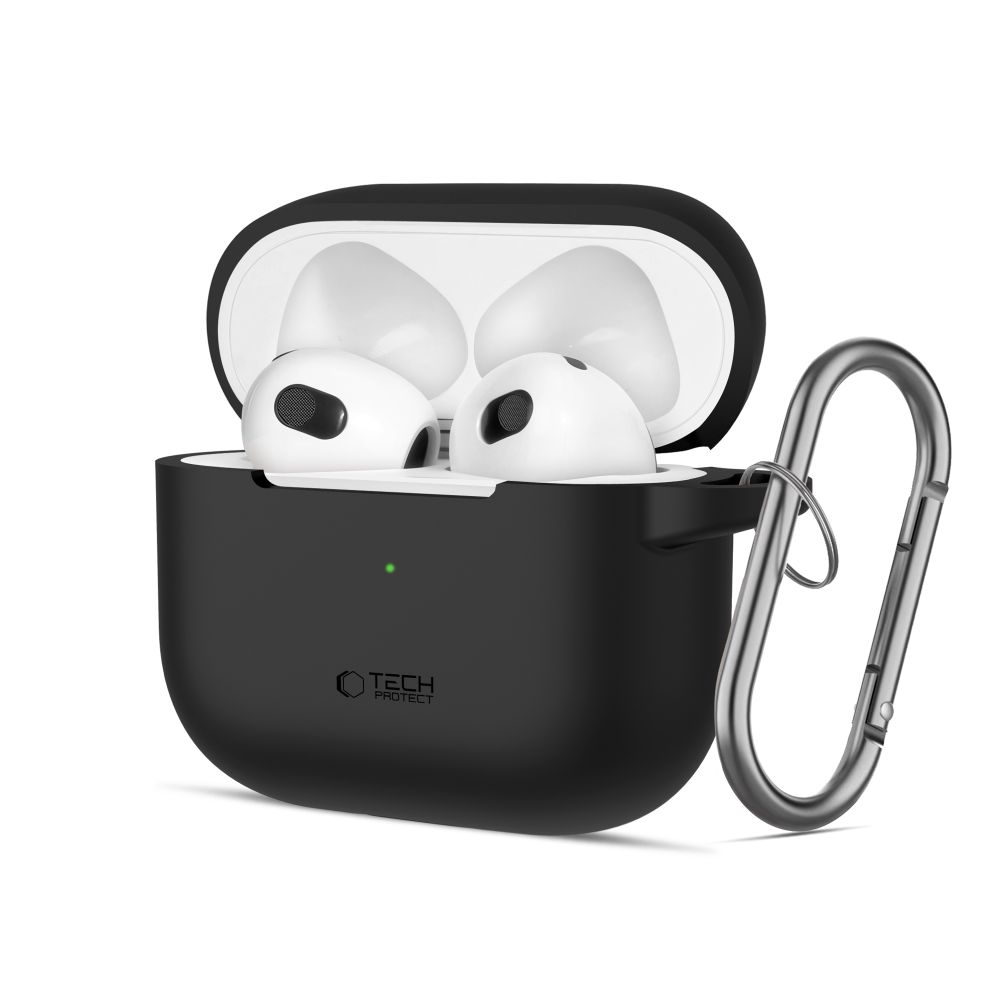 Tech-Protect Silicone Hook Black Kryt AirPods 3