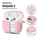 Tech-Protect Silicone Hook Dusty Pink Kryt AirPods 3