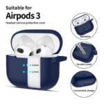 Tech-Protect Silicone Hook Navy Blue Kryt AirPods 3