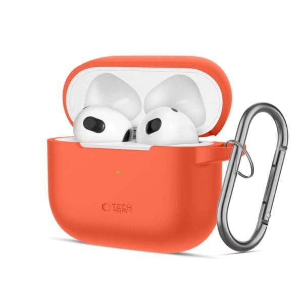 Tech-Protect Silicone Hook Neon Orange Kryt AirPods 3