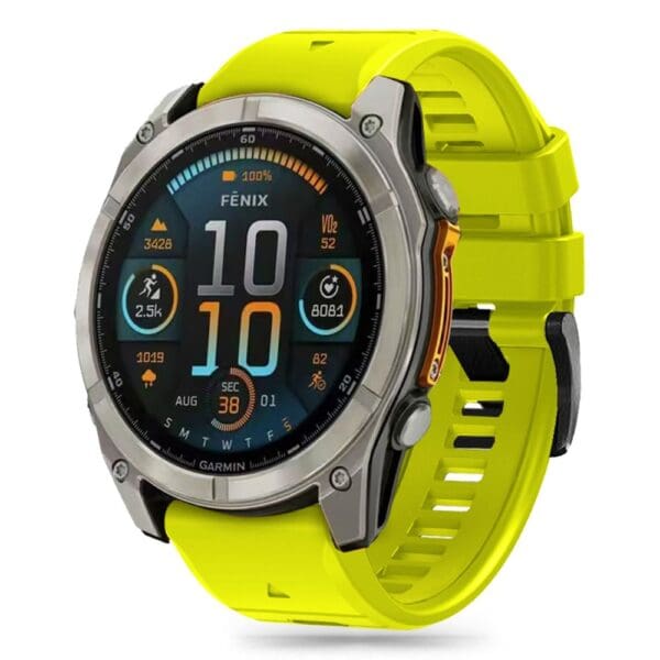 Tech-Protect Silicone Line Garmin Fenix 5 / 6 / 6 Pro / 7 / 8 (47 mm) / E Lime