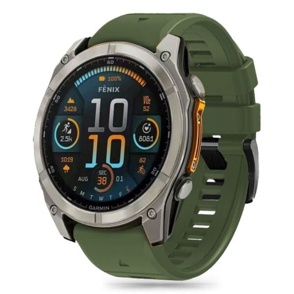 Tech-Protect Silicone Line Garmin Fenix 5 / 6 / 6 Pro / 7 / 8 (47 mm) / E Military Green