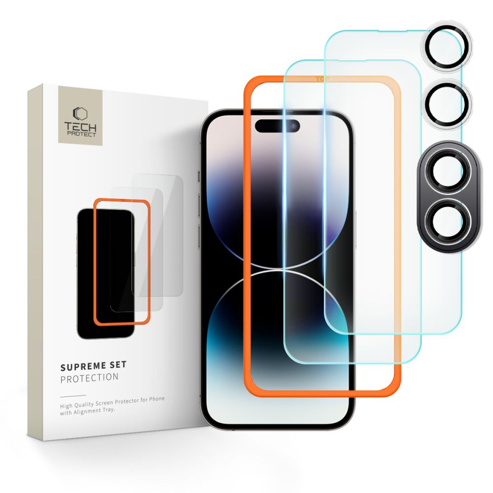 Tech-Protect Supreme Set 3-Pack Clear iPhone 16