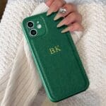 BHcase Camera Leather Monogram Green Kryt iPhone 13 Pro