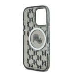 Karl Lagerfeld IML Monogram K&CH Heads MagSafe Black Kryt iPhone 16 Pro