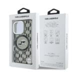 Karl Lagerfeld IML Monogram K&CH Heads MagSafe Black Kryt iPhone 16 Pro