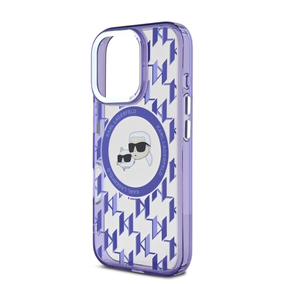 Karl Lagerfeld IML Monogram K&CH Heads MagSafe Purple Kryt iPhone 16 Pro