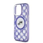 Karl Lagerfeld IML Monogram K&CH Heads MagSafe Purple Kryt iPhone 16 Pro
