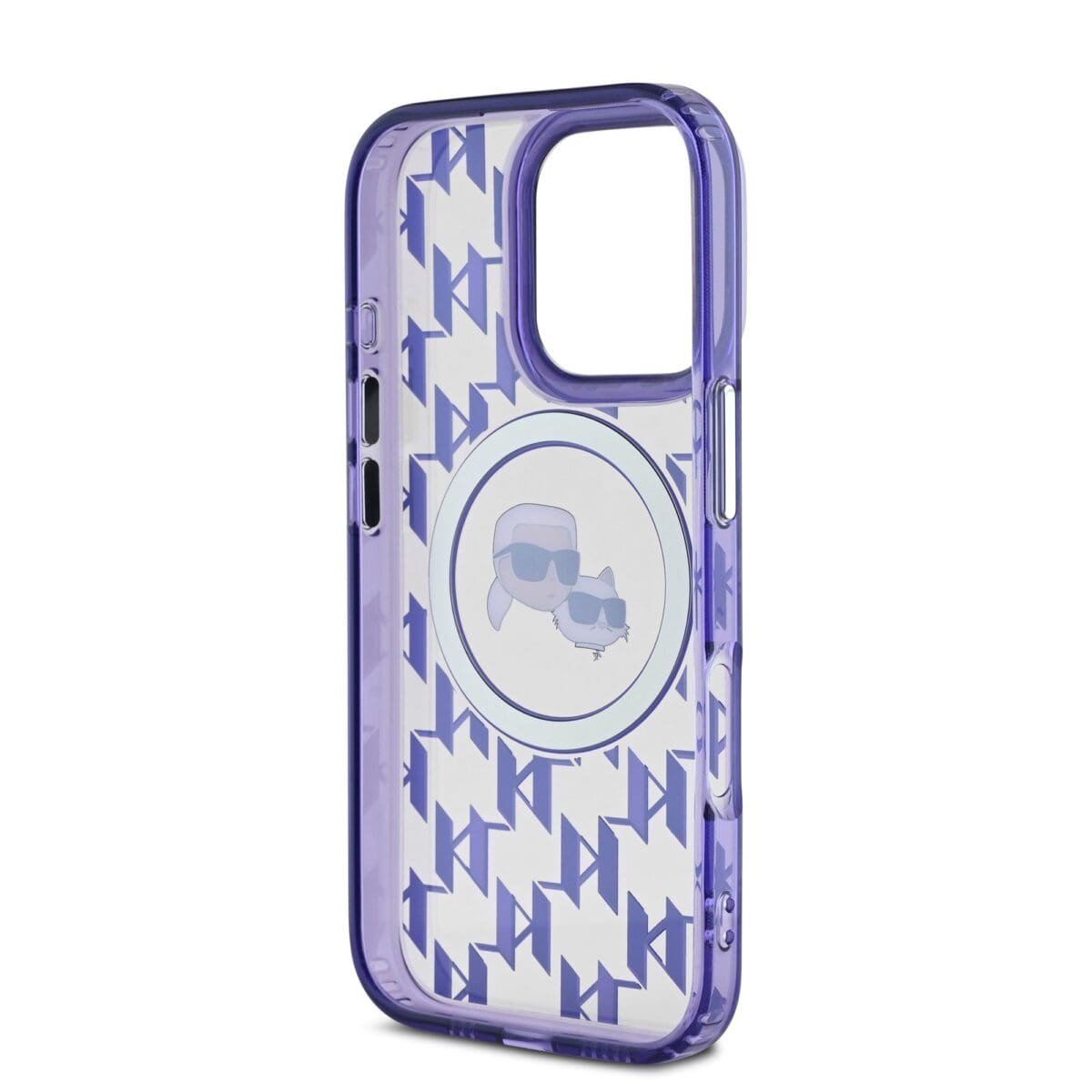 Karl Lagerfeld IML Monogram K&CH Heads MagSafe Purple Kryt iPhone 16 Pro
