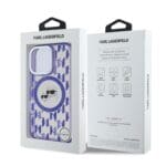 Karl Lagerfeld IML Monogram K&CH Heads MagSafe Purple Kryt iPhone 16 Pro