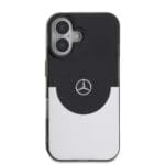 Mercedes PC/TPU Double Layer MagSafe Black/Silver Kryt iPhone 16