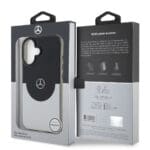 Mercedes PC/TPU Double Layer MagSafe Black/Silver Kryt iPhone 16