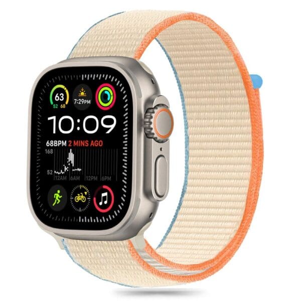 Tech-Protect Nylon Apple Watch 6 / 7 / 8 / 9 / 10 / Se / Ultra 1 / 2 (44 / 45 / 46 / 49 mm) Cream