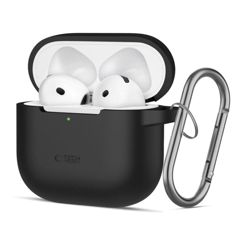 Tech-Protect Silicone Hook Black Kryt AirPods 4