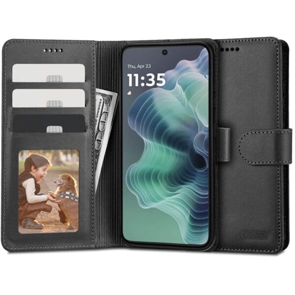 Tech-Protect Wallet Black Kryt Motorola Moto G35 5G