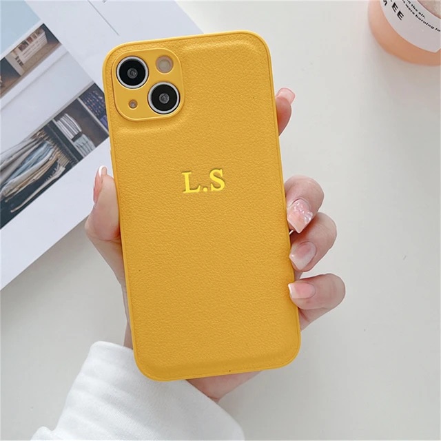 BHcase Camera Leather Monogram Yellow Kryt iPhone 13 Pro