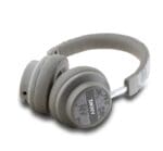 DKNY PU Leather Checkered Pattern Wireless Headphones Biege