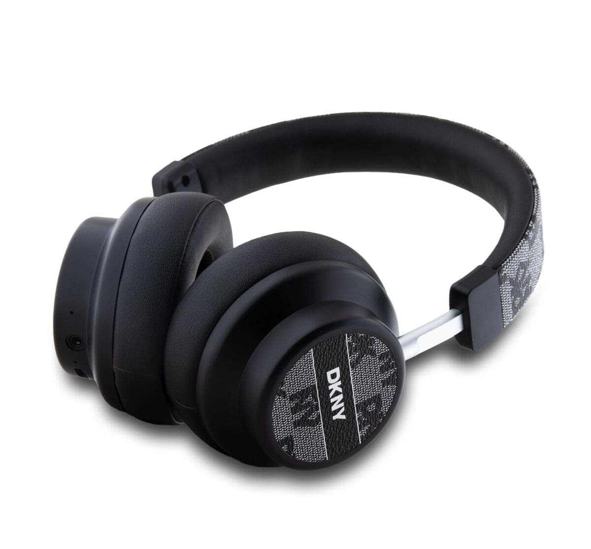 DKNY PU Leather Checkered Pattern Wireless Headphones Black