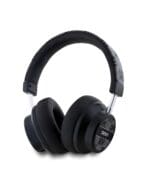 DKNY PU Leather Checkered Pattern Wireless Headphones Black