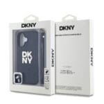 DKNY PU Leather Stack Logo Wrist Strap Black Kryt iPhone 16