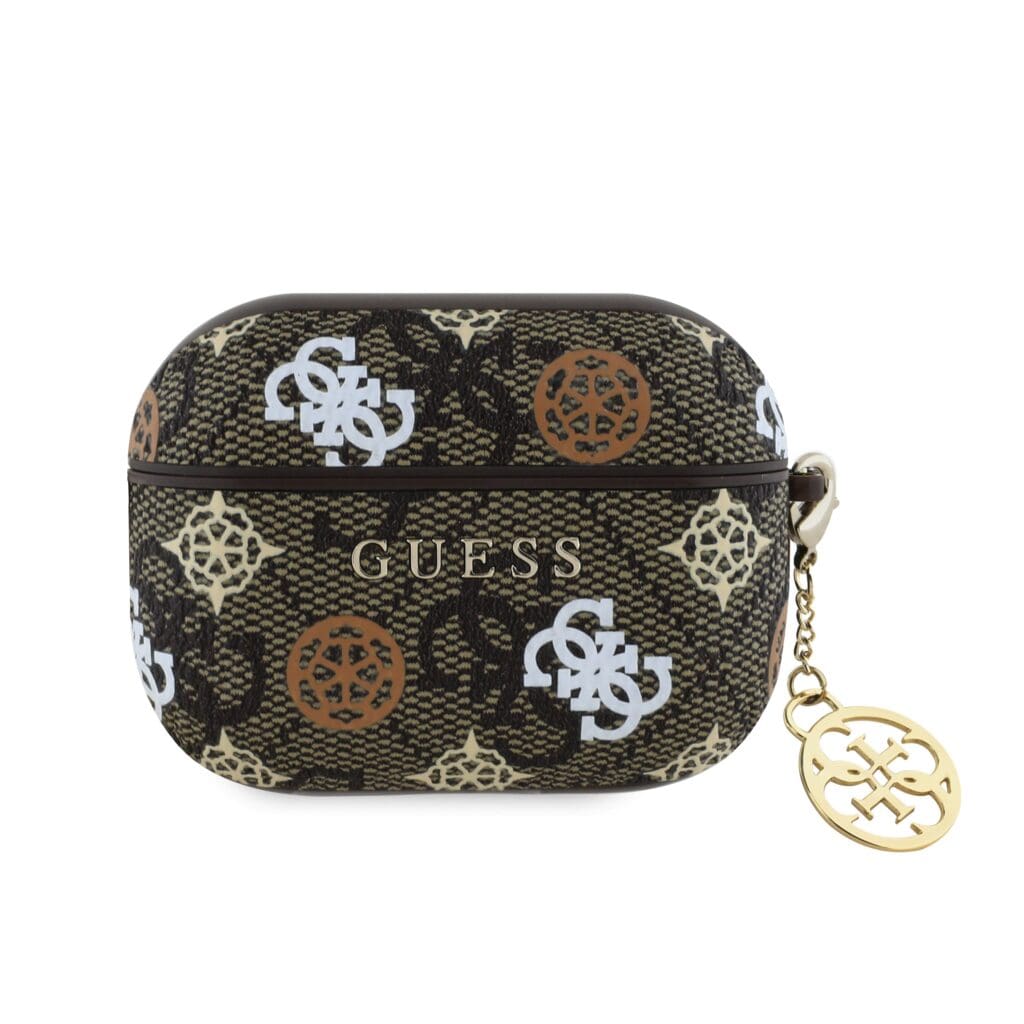 Guess PU 4G Peony Charm Brown Kryt AirPods 3