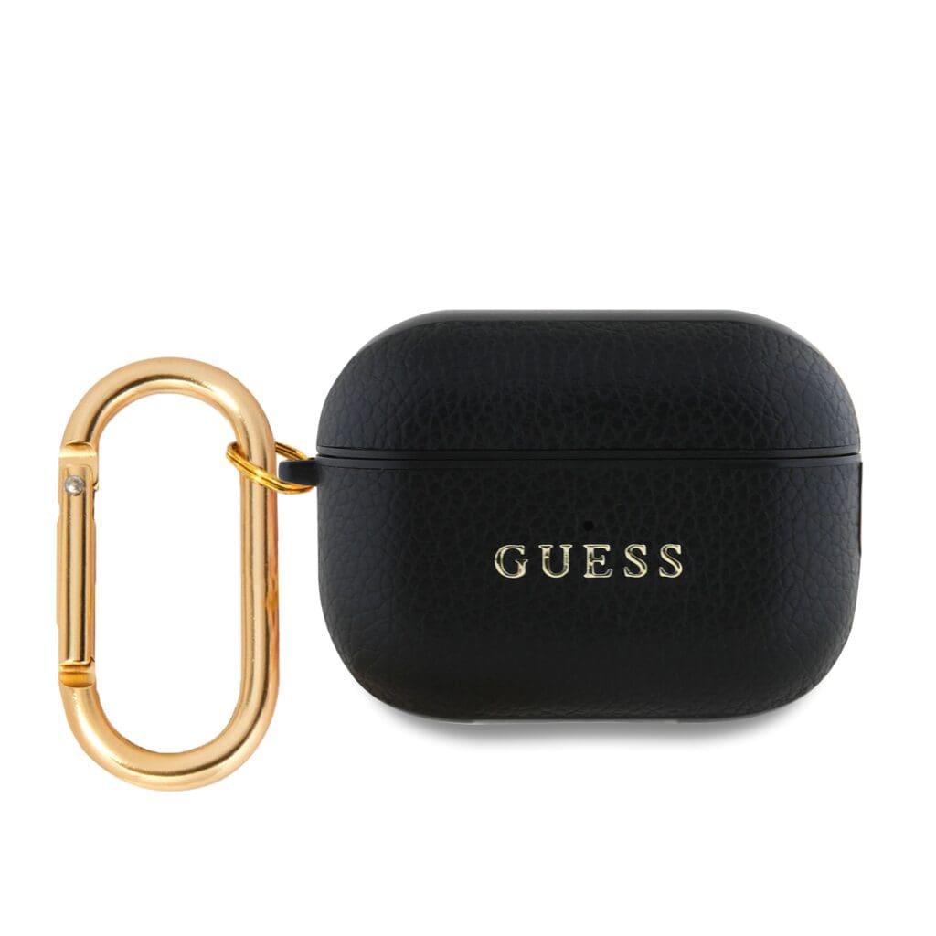 Guess PU Grained Classic Logo Black Kryt AirPods Pro 2