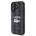 Lacoste Blend Monogram MagSafe Black Kryt iPhone 16 Pro Max