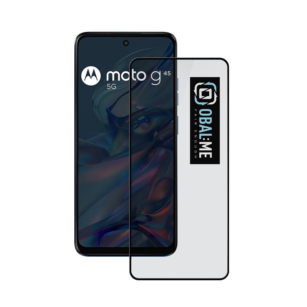 OBAL:ME 5D Tempered Glass Black Motorola Moto G45