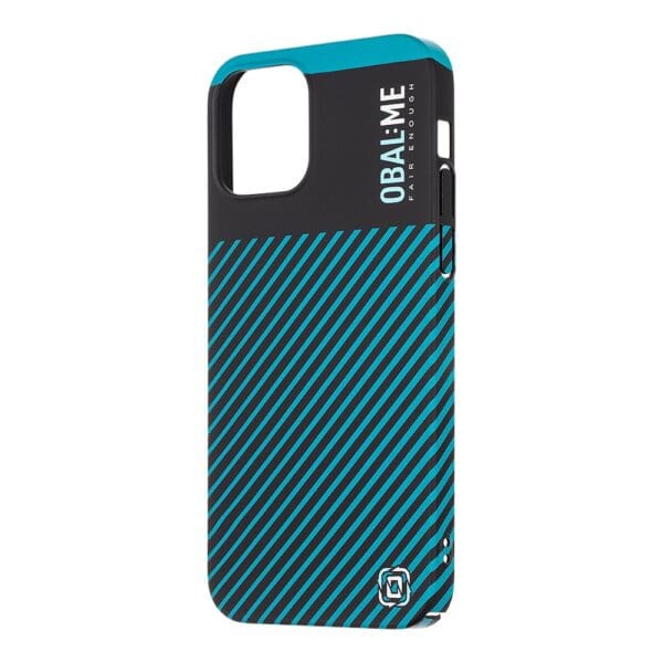 OBAL:ME Flossy Stripes Apple Black/Teal Kryt iPhone 12/12 Pro