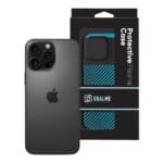 OBAL:ME Flossy Stripes Apple Black/Teal Kryt iPhone 16 Pro Max