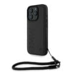 BMW Leather Signature and Strap Black Kryt iPhone 16 Pro Max