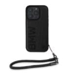 BMW Leather Signature and Strap Black Kryt iPhone 16 Pro Max