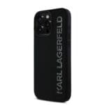 Karl Lagerfeld 3D Rubber Glitter Logo Black Kryt iPhone 16 Pro Max